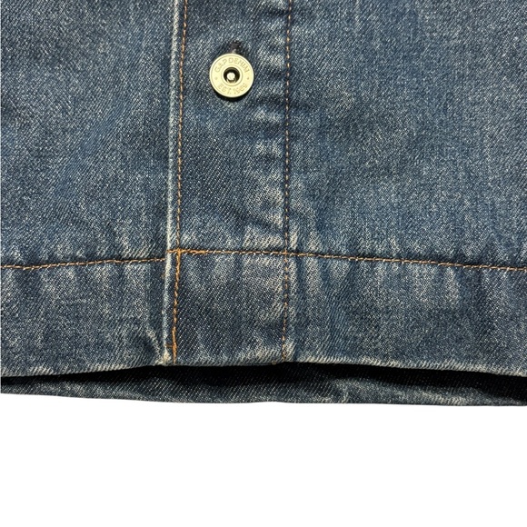 Gap Barn Coat Lined Denim Chore Jacket XXL Quilted Lining Corduroy Collar - Picture 9 of 12